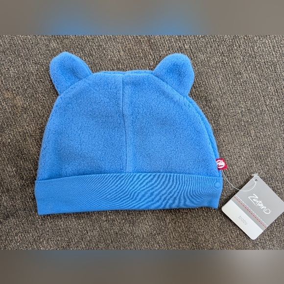 Zutano Cozie Fleece Hat Periwinkle with Bear Ears Size 18 Months NWT - Picture 1 of 3